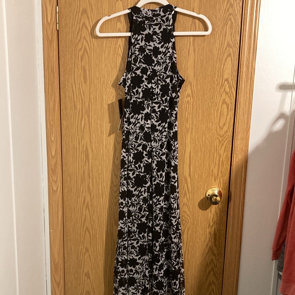 Sold Marina Sleeveless Floral Print Halter Neck Chiffon Midi Dress New - Picture 3 of 6